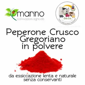 Peperoni cruschi Gregoriani in polvere dell'Azienda Agricola Marino